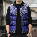 Personalized Canterbury-Bankstown Bulldogs Sleeveless Puffer Jacket Polynesian Tribal Pattern Style