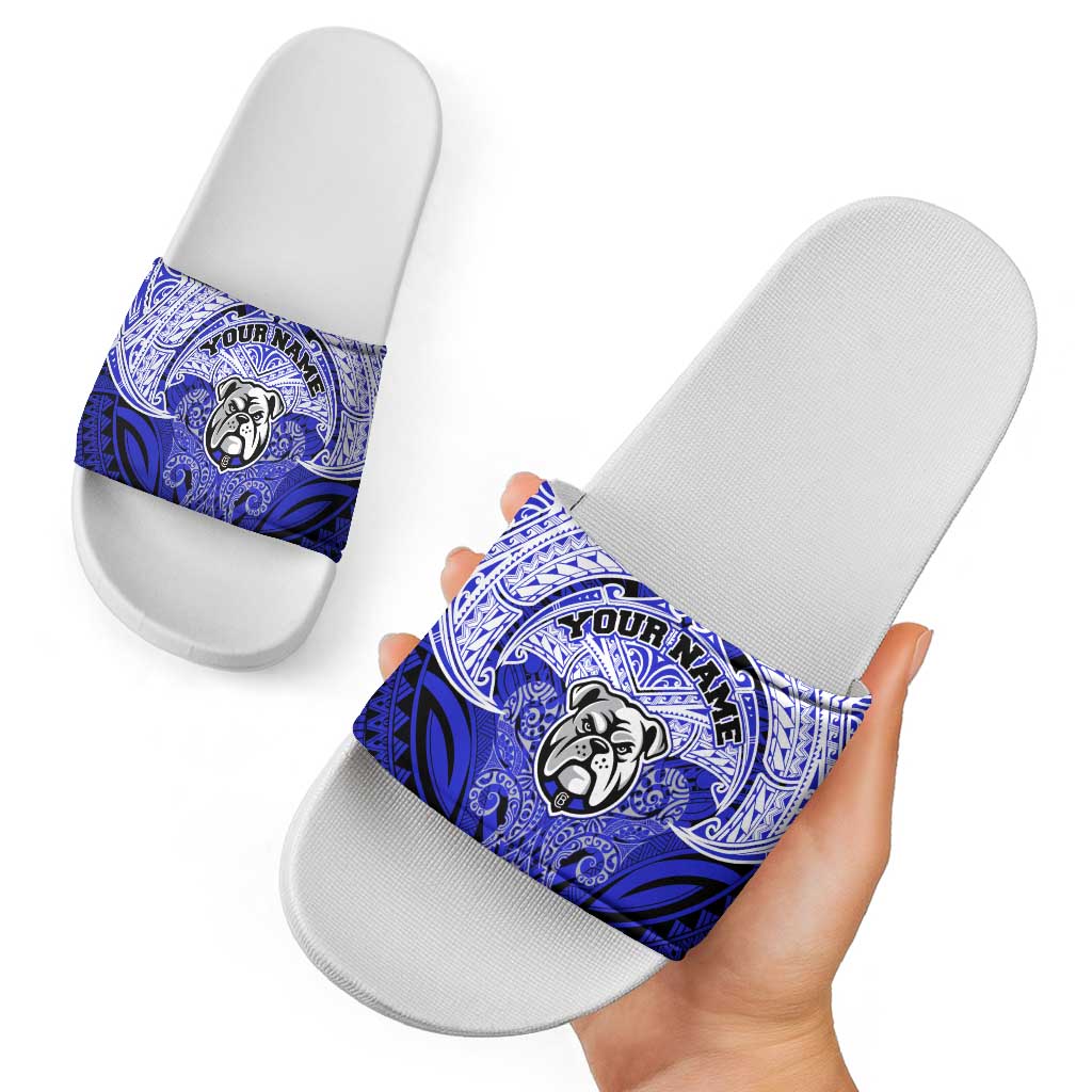 Personalized Canterbury-Bankstown Bulldogs Slide Sandals Polynesian Tribal Pattern Style