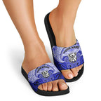Personalized Canterbury-Bankstown Bulldogs Slide Sandals Polynesian Tribal Pattern Style