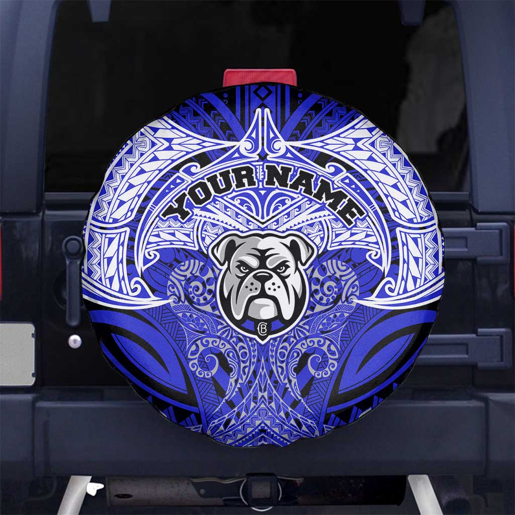 Personalized Canterbury-Bankstown Bulldogs Spare Tire Cover Polynesian Tribal Pattern Style