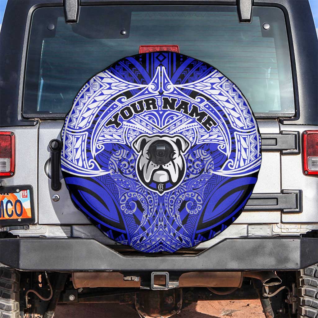 Personalized Canterbury-Bankstown Bulldogs Spare Tire Cover Polynesian Tribal Pattern Style