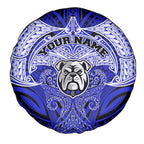 Personalized Canterbury-Bankstown Bulldogs Spare Tire Cover Polynesian Tribal Pattern Style