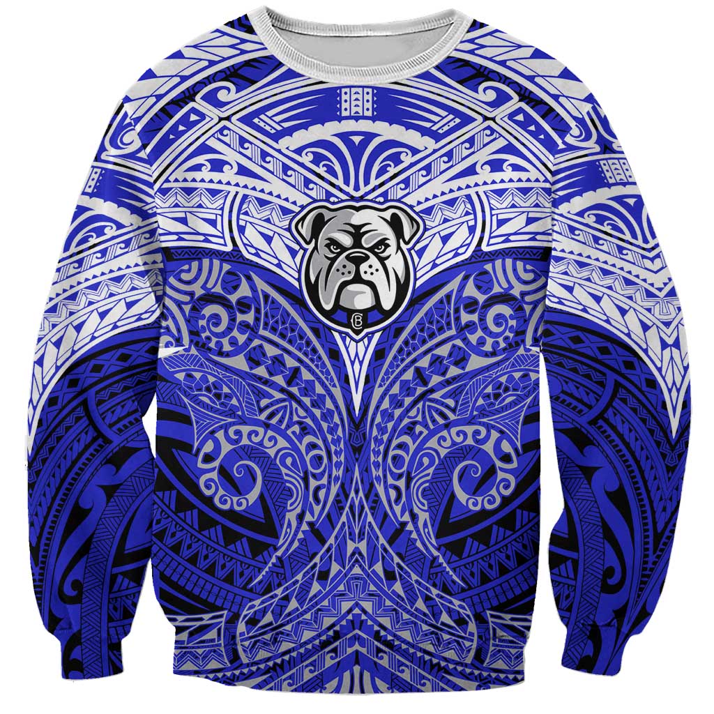 Personalized Canterbury-Bankstown Bulldogs Sweatshirt Polynesian Tribal Pattern Style