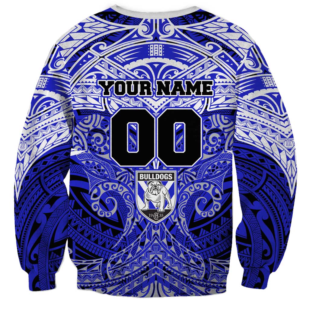 Personalized Canterbury-Bankstown Bulldogs Sweatshirt Polynesian Tribal Pattern Style