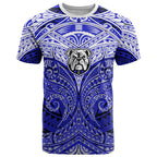 Personalized Canterbury-Bankstown Bulldogs T Shirt Polynesian Tribal Pattern Style