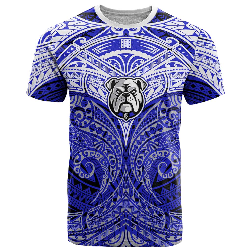 Personalized Canterbury-Bankstown Bulldogs T Shirt Polynesian Tribal Pattern Style