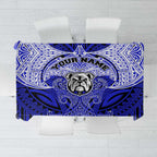 Personalized Canterbury-Bankstown Bulldogs Tablecloth Polynesian Tribal Pattern Style