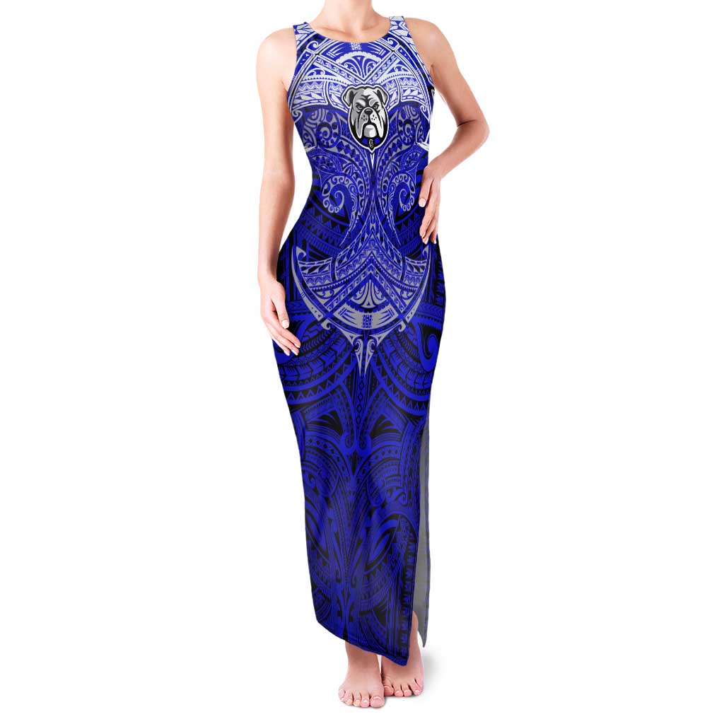 Personalized Canterbury-Bankstown Bulldogs Tank Maxi Dress Polynesian Tribal Pattern Style