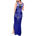 Personalized Canterbury-Bankstown Bulldogs Tank Maxi Dress Polynesian Tribal Pattern Style