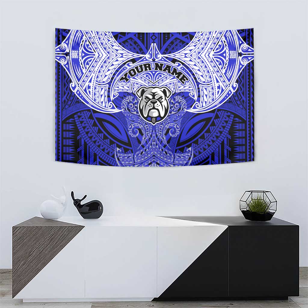 Personalized Canterbury-Bankstown Bulldogs Tapestry Polynesian Tribal Pattern Style