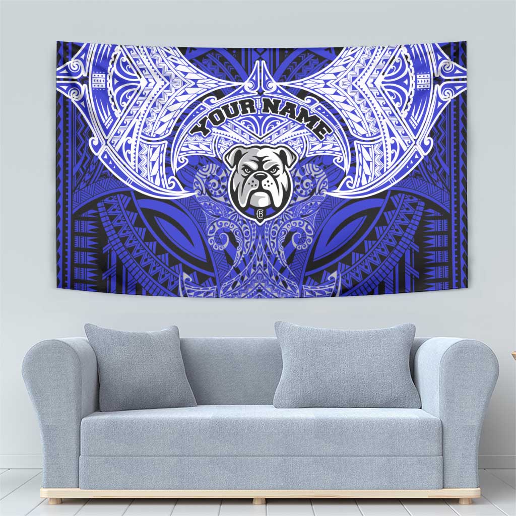 Personalized Canterbury-Bankstown Bulldogs Tapestry Polynesian Tribal Pattern Style