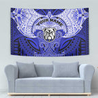 Personalized Canterbury-Bankstown Bulldogs Tapestry Polynesian Tribal Pattern Style
