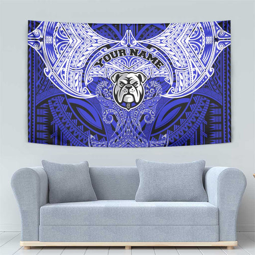 Personalized Canterbury-Bankstown Bulldogs Tapestry Polynesian Tribal Pattern Style