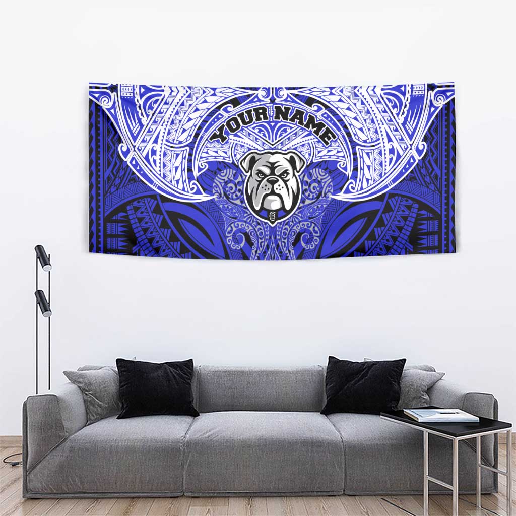 Personalized Canterbury-Bankstown Bulldogs Tapestry Polynesian Tribal Pattern Style