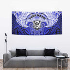 Personalized Canterbury-Bankstown Bulldogs Tapestry Polynesian Tribal Pattern Style