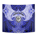 Personalized Canterbury-Bankstown Bulldogs Tapestry Polynesian Tribal Pattern Style