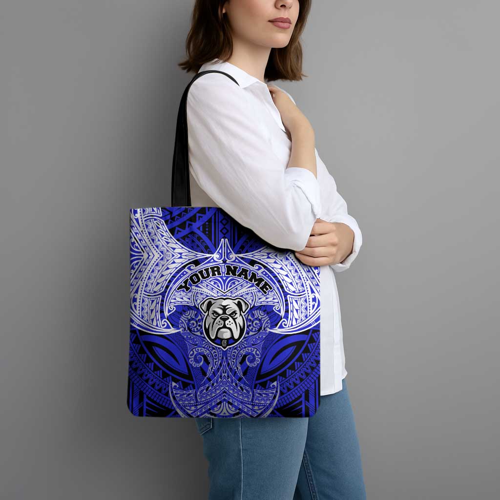 Personalized Canterbury-Bankstown Bulldogs Tote Bag Polynesian Tribal Pattern Style