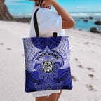 Personalized Canterbury-Bankstown Bulldogs Tote Bag Polynesian Tribal Pattern Style