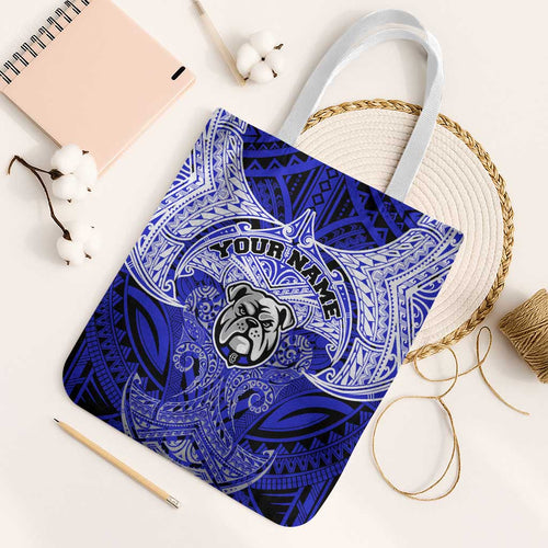 Personalized Canterbury-Bankstown Bulldogs Tote Bag Polynesian Tribal Pattern Style