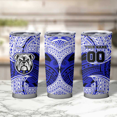 Personalized Canterbury-Bankstown Bulldogs Tumbler Cup Polynesian Tribal Pattern Style