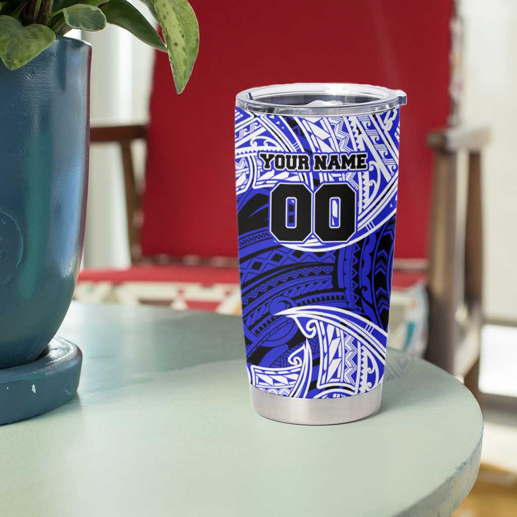 Personalized Canterbury-Bankstown Bulldogs Tumbler Cup Polynesian Tribal Pattern Style