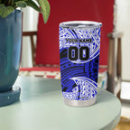 Personalized Canterbury-Bankstown Bulldogs Tumbler Cup Polynesian Tribal Pattern Style