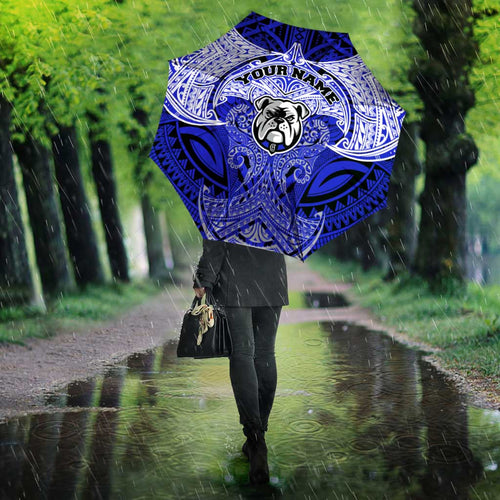 Personalized Canterbury-Bankstown Bulldogs Umbrella Polynesian Tribal Pattern Style