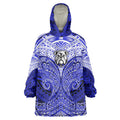 Personalized Canterbury-Bankstown Bulldogs Wearable Blanket Hoodie Polynesian Tribal Pattern Style