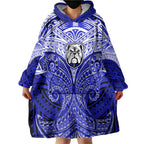 Personalized Canterbury-Bankstown Bulldogs Wearable Blanket Hoodie Polynesian Tribal Pattern Style