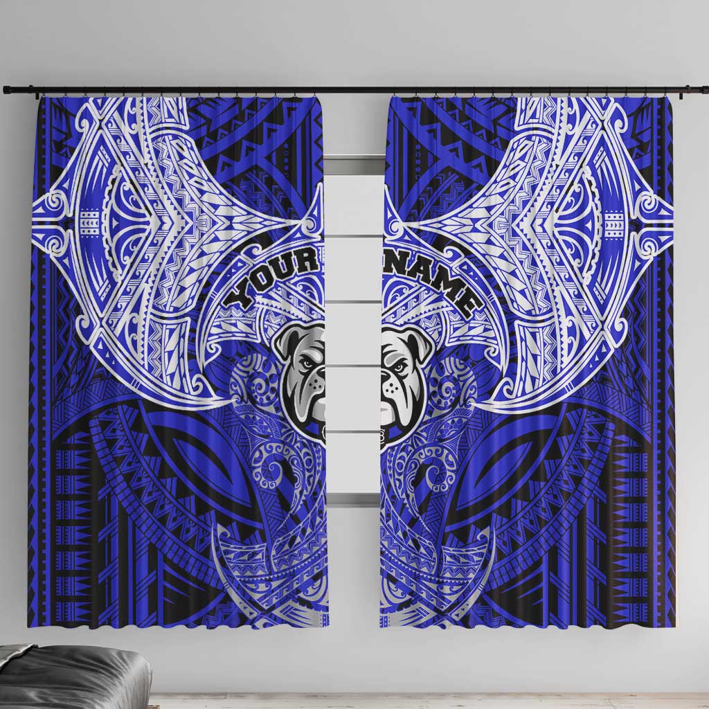 Personalized Canterbury-Bankstown Bulldogs Window Curtain Polynesian Tribal Pattern Style