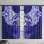 Personalized Canterbury-Bankstown Bulldogs Window Curtain Polynesian Tribal Pattern Style