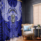 Personalized Canterbury-Bankstown Bulldogs Window Curtain Polynesian Tribal Pattern Style