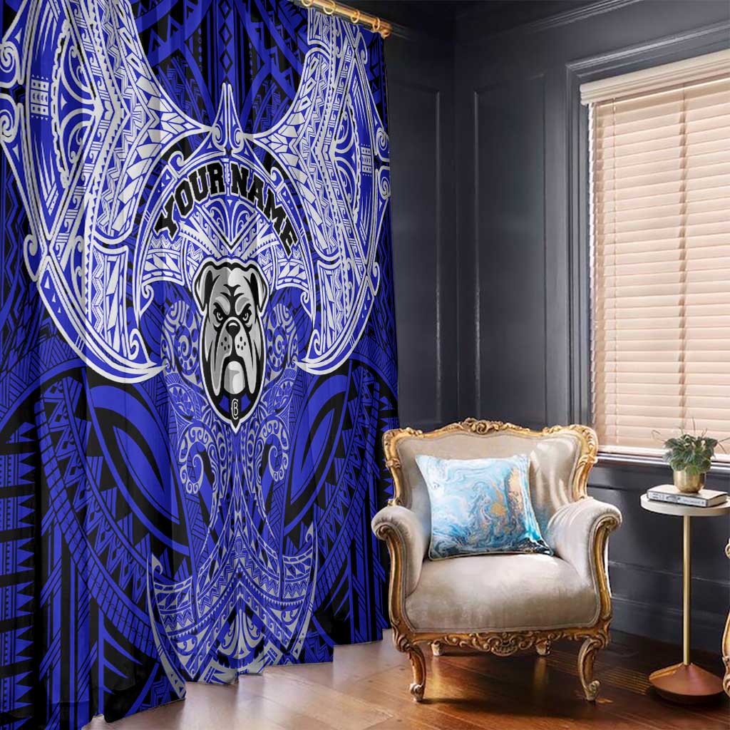 Personalized Canterbury-Bankstown Bulldogs Window Curtain Polynesian Tribal Pattern Style
