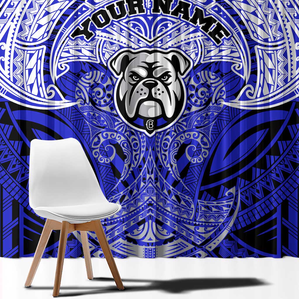 Personalized Canterbury-Bankstown Bulldogs Window Curtain Polynesian Tribal Pattern Style