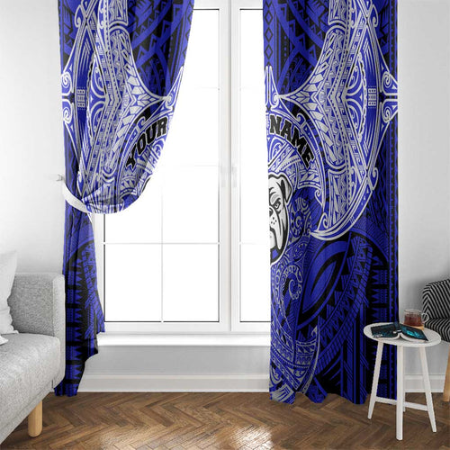 Personalized Canterbury-Bankstown Bulldogs Window Curtain Polynesian Tribal Pattern Style