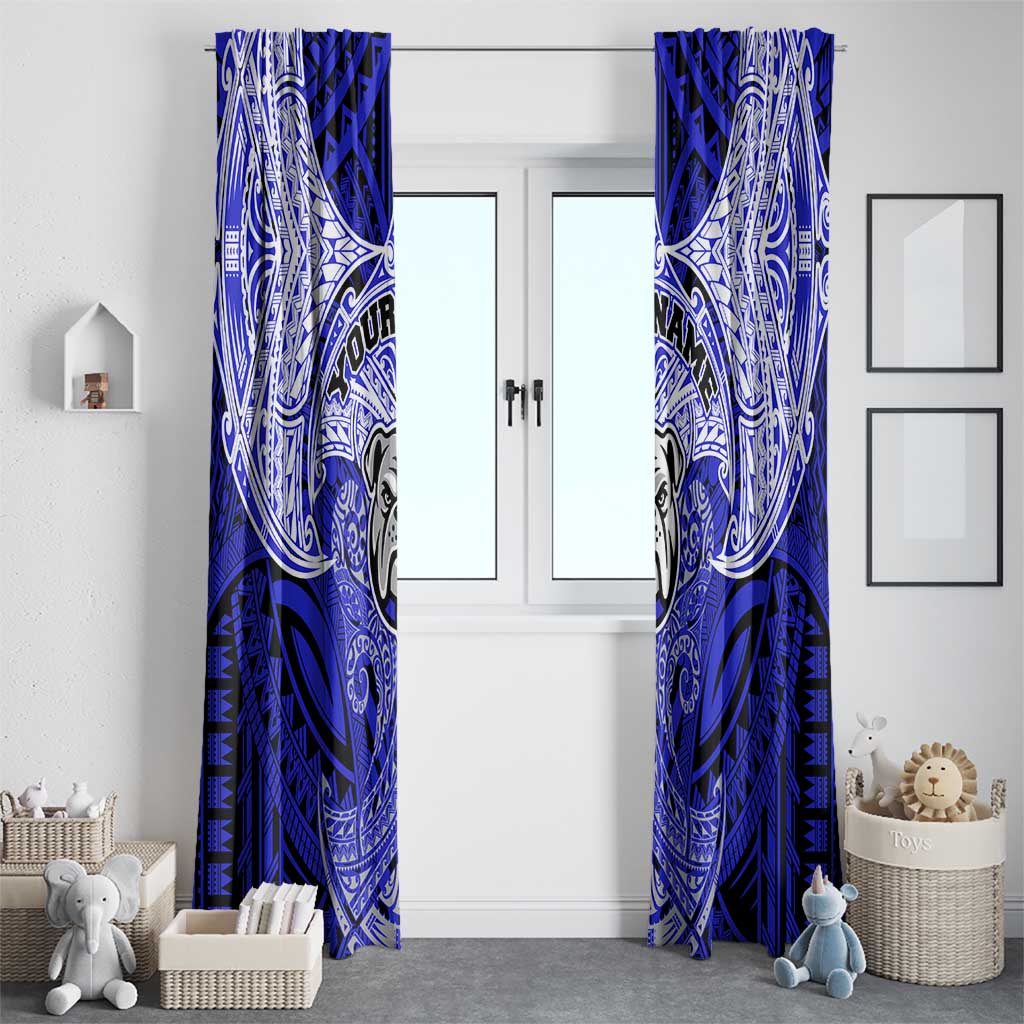 Personalized Canterbury-Bankstown Bulldogs Window Curtain Polynesian Tribal Pattern Style