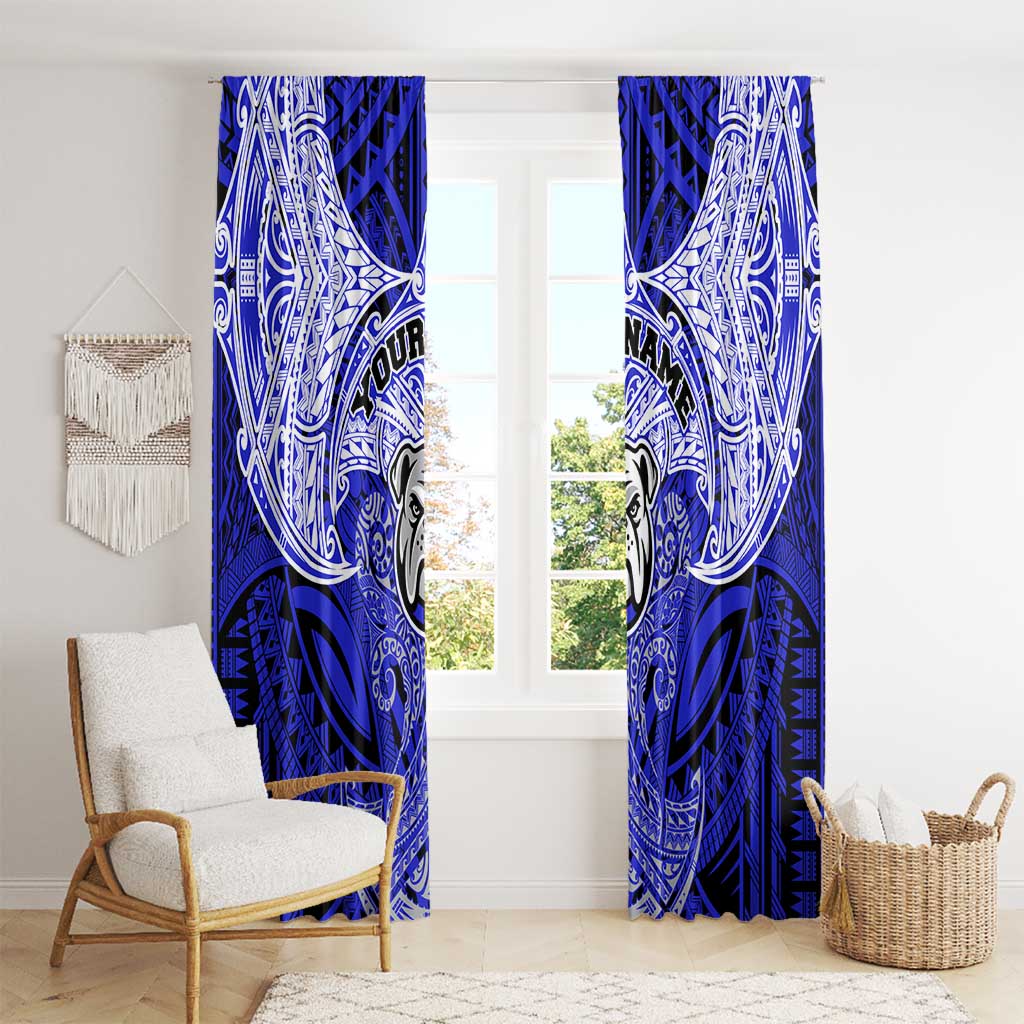 Personalized Canterbury-Bankstown Bulldogs Window Curtain Polynesian Tribal Pattern Style