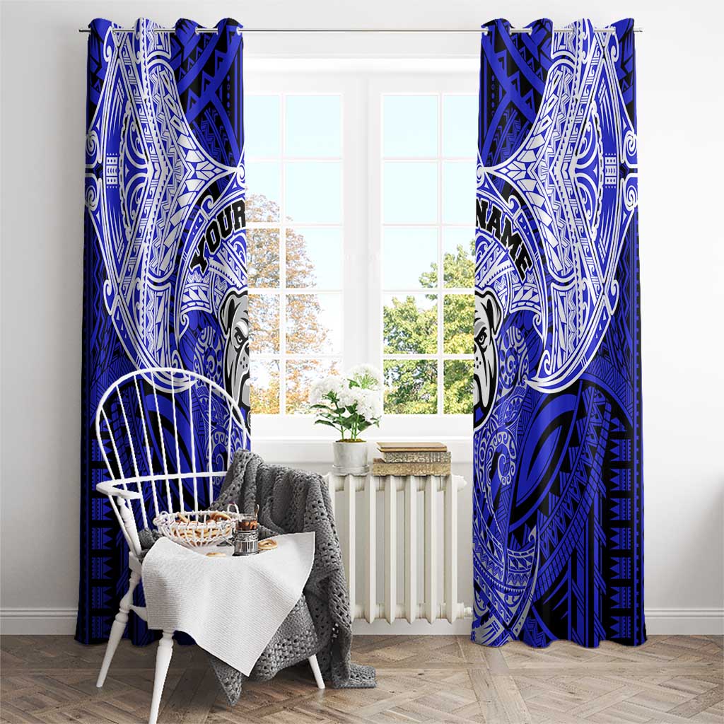 Personalized Canterbury-Bankstown Bulldogs Window Curtain Polynesian Tribal Pattern Style