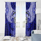 Personalized Canterbury-Bankstown Bulldogs Window Curtain Polynesian Tribal Pattern Style