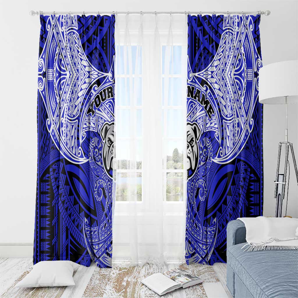 Personalized Canterbury-Bankstown Bulldogs Window Curtain Polynesian Tribal Pattern Style