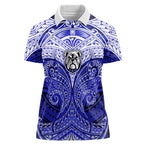 Personalized Canterbury-Bankstown Bulldogs Women Polo Shirt Polynesian Tribal Pattern Style