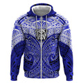 Personalized Canterbury-Bankstown Bulldogs Zip Hoodie Polynesian Tribal Pattern Style