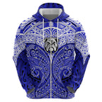 Personalized Canterbury-Bankstown Bulldogs Zip Hoodie Polynesian Tribal Pattern Style