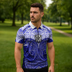 Personalized Canterbury-Bankstown Bulldogs Zipper Polo Shirt Polynesian Tribal Pattern Style