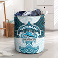 Personalized Cronulla-Sutherland Sharks Laundry Basket Polynesian Tribal Pattern Style