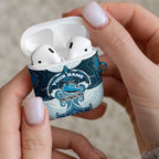 Personalized Cronulla-Sutherland Sharks AirPods Case Polynesian Tribal Pattern Style
