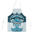 Personalized Cronulla-Sutherland Sharks Apron Polynesian Tribal Pattern Style