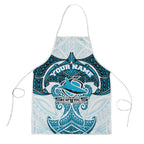 Personalized Cronulla-Sutherland Sharks Apron Polynesian Tribal Pattern Style