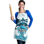 Personalized Cronulla-Sutherland Sharks Apron Polynesian Tribal Pattern Style