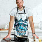 Personalized Cronulla-Sutherland Sharks Apron Polynesian Tribal Pattern Style